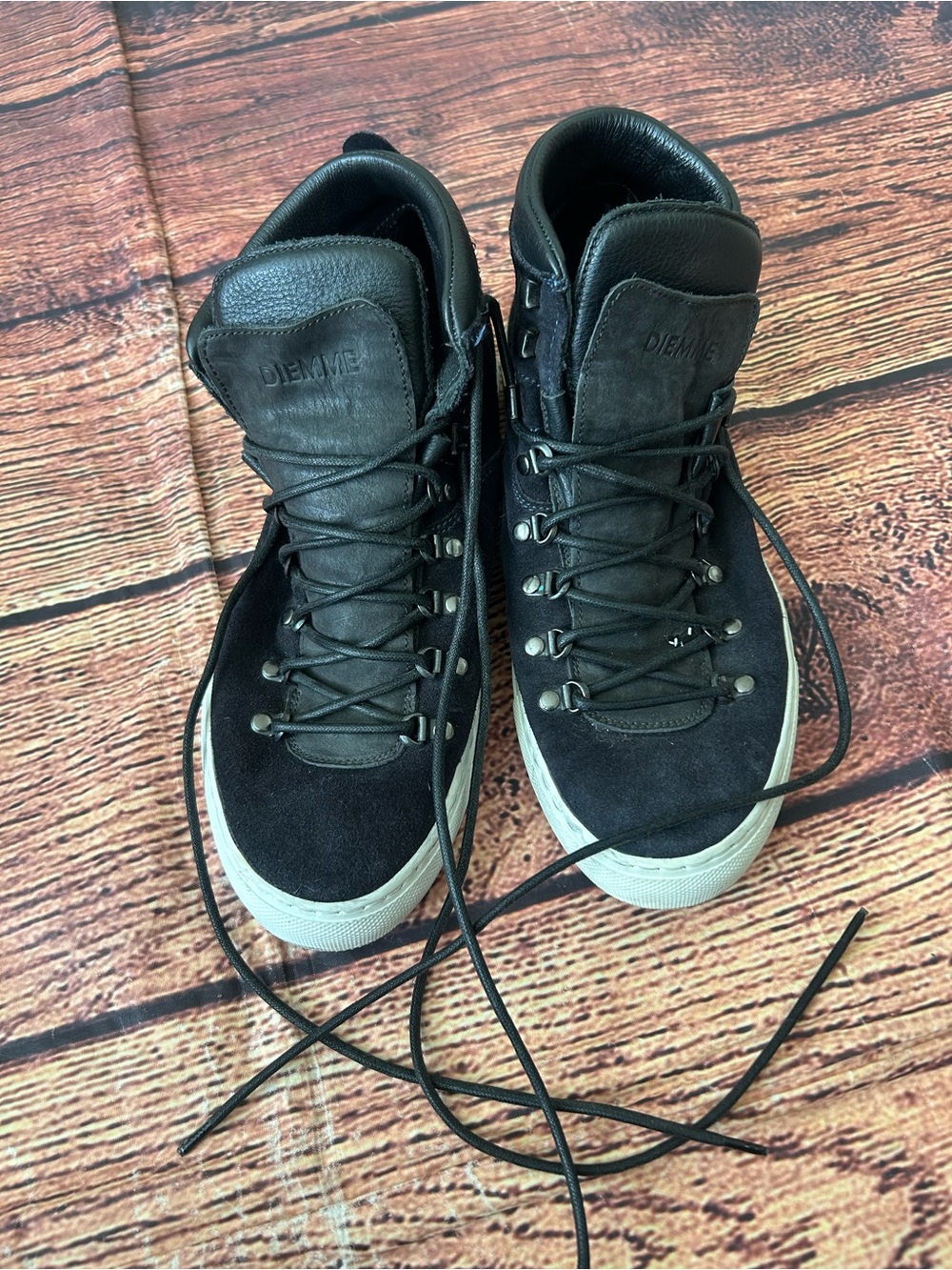 Diemme Marostica Mid Black Suede Sneakers Made in Italy Mens Luxury Boots 39